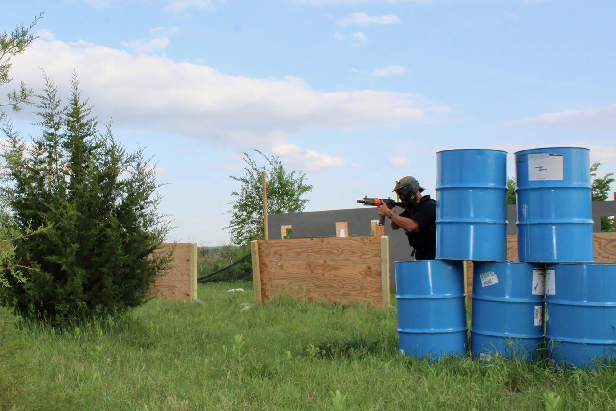 The Town Paintball Field action